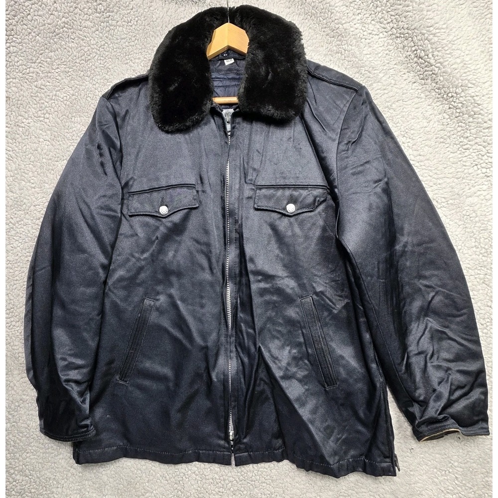 Blauer Vintage Bomber Jacket Mens 42R Black Tactical‎ Police  W/ Liner